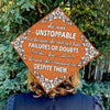 GeckoCustom She Was Unstoppable Graduation Cap Topper, HN590 9.5"x9.5"