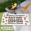 GeckoCustom Sipping, Grilling & Chilling Camping Patio Rug, Patio Mat HN590