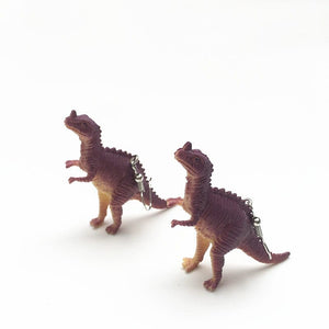 GeckoCustom Soft clay cute animal bite earrings studs - Fun Gift Idea Ceratosaurus