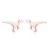 GeckoCustom Soft clay cute animal bite earrings studs - Fun Gift Idea Rose Gold