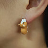 GeckoCustom Soft clay cute animal bite earrings studs - Fun Gift Idea Corgi