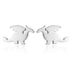 GeckoCustom Soft clay cute animal bite earrings studs - Fun Gift Idea Silver-1