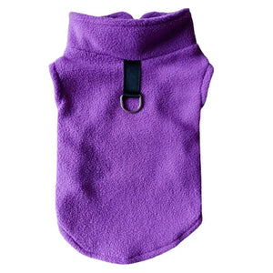 GeckoCustom Soft Fleece Dog Clothes For Small Dogs Spring Summer Puppy Cats Vest Shih Tzu Chihuahua Clothing French Bulldog Jacket Pug Coats Purple / XS