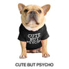 GeckoCustom Summer/Spring Dog Clothes Quality Breathable Pet Clothing Soft Letters Printed French Bulldog Clothes for Small Dogs T-shirt Black B / S