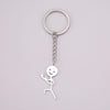 GeckoCustom Teamer Funny Fuxk You Middle Finger Stickman Keychain 2023 Cute Trend School Bag Car Key Pendant Couple New Trinket Gift Keyring Middle Finger 3-S