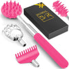 GeckoCustom Telescoping Back Scratcher with 3Pcs Detachable Scratching Heads, Back Scratcher for Men/Women,Dual Sides Scratcher/Metal Paw/Rake Scratcher Fathers Day Dad Gifts for Men Husband Pink