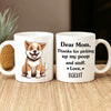 GeckoCustom Thanks For Picking Up My Poop And Stuff Personalized Mug, Funny Gift for Dog Lovers HA75 891914