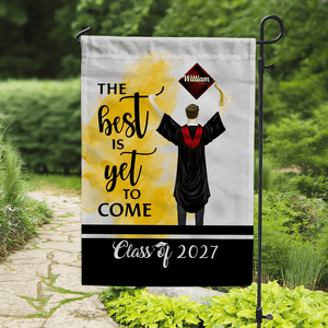 GeckoCustom The Best Is Yet To Come Class Of - Boy Version Flag, Senior Gift, Graduation Day HN590 HA75 891886