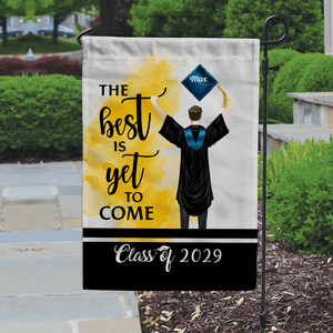 GeckoCustom The Best Is Yet To Come Class Of - Boy Version Flag, Senior Gift, Graduation Day HN590 HA75 891886