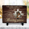 GeckoCustom The Day I Met You I Found My Missing Piece Custom Couple Photo Rectangle Shaped Stone With Stand CH07 895190 Stone With Stand / 4x6 IN