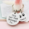 GeckoCustom This Cat Mom Dog Mom Belongs To Pet Keychain Personalized Gift DA199 890547