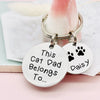 GeckoCustom This Cat Mom Dog Mom Belongs To Pet Keychain Personalized Gift DA199 890547