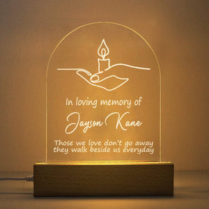 GeckoCustom Those We Love Don't Go Away Memorial Acrylic Plaque With LED Night Light TH10 891497 Acrylic / 7.9"x4.5"