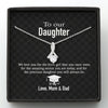GeckoCustom To Our Daughter Love Mom & Dad Personalized Necklace