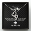 GeckoCustom To Our Daughter Love Mom & Dad Personalized Necklace