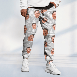 GeckoCustom Upload Human Face Christmas Matching Sweatpants N304 889864