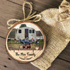 GeckoCustom Upload photo Camping Ornament Wood Slice, Custom Rv Camping HN590 ONE SIDE / 3.2 - 3.5 in / 1 Piece