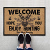 GeckoCustom Welcome Hope You Enjoy Hunting Doormat, Welcome Mats, Gift For Hunting Lovers HN590