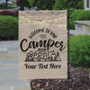 GeckoCustom Welcome To Our Campsite Garden Flag For Camping Lovers, Camping Time HN590 Without flagpole