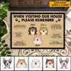 GeckoCustom When Visiting My House Cat Doormat HN590