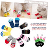 GeckoCustom Winter Warm Dog Socks Cute Cartoon Anti Slip Skid Pet Shoes Socks 4Pcs Soft Breathable Paw Protector for Small Puppy Cat Dogs