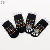 GeckoCustom Winter Warm Dog Socks Cute Cartoon Anti Slip Skid Pet Shoes Socks 4Pcs Soft Breathable Paw Protector for Small Puppy Cat Dogs 13 / S