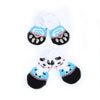 GeckoCustom Winter Warm Dog Socks Cute Cartoon Anti Slip Skid Pet Shoes Socks 4Pcs Soft Breathable Paw Protector for Small Puppy Cat Dogs 16 / S