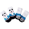 GeckoCustom Winter Warm Dog Socks Cute Cartoon Anti Slip Skid Pet Shoes Socks 4Pcs Soft Breathable Paw Protector for Small Puppy Cat Dogs 22 / S