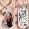 GeckoCustom With Love And Hugs Always XOXO Mom Family Metal Keychain HN590 No Gift box / 1.77" x 1.06"