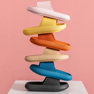 GeckoCustom Women Thick Platform Cloud Slippers Summer Beach Eva Soft Sole Slide Sandals Leisure Men Ladies Indoor Bathroom Anti-slip Shoes