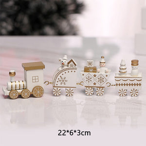 GeckoCustom Wooden Train Christmas Ornament Merry Christmas Decoration For Home Table 2023 Xmas Gifts Noel Natal Navidad Happy New Year 2022 Style 8