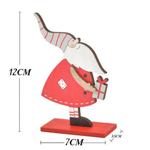 GeckoCustom Wooden Train Christmas Ornament Merry Christmas Decoration For Home Table 2023 Xmas Gifts Noel Natal Navidad Happy New Year 2022 Style 15