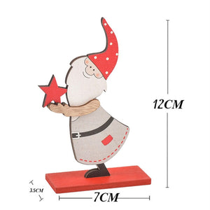 GeckoCustom Wooden Train Christmas Ornament Merry Christmas Decoration For Home Table 2023 Xmas Gifts Noel Natal Navidad Happy New Year 2022 Style 14