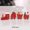 GeckoCustom Wooden Train Christmas Ornament Merry Christmas Decoration For Home Table 2023 Xmas Gifts Noel Natal Navidad Happy New Year 2022 Style 6