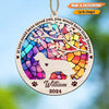 GeckoCustom You Left Paw Prints On My Heart Dog Memorial Suncatcher Personalized Gift TA29 889689