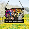 GeckoCustom You & Me And The Dog Camping Suncatcher Ornament Personalized Gift TH10 891551 3.5" / 1pc