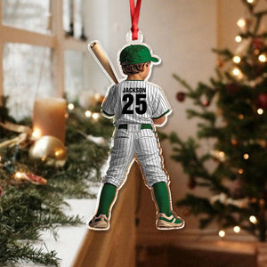 Custom Name Kid Baseball Player Personalized Acrylic Ornament HA75 897872