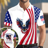 Custom Name American Pride Patriotic 250th Anniversary Eagle Polo Shirt CH07 911088