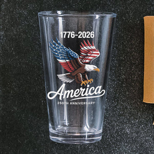 Celebrate 250 Years Of America USA Anniversary 1776-2026 Print Beer Glass HO82 894514