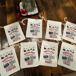 Custom Name North Pole Express Mail On Christmas Gift Bag TH10 896977