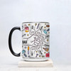 Personalized Dad Mug, Custom Dad Coffee Cup, Dad Gifts with Kids Names Accent Mug TH10 169803