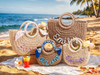 Personalized straw bridesmaid handbag, Bridesmaid Gift, Custom Straw Beach Bag, Bachelorette Gift, Wedding Party Gifts TH10 170511