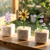 Glass Plant Pot, Personalized Name Mini Glass Flower, Teacher Appreciation Desk Table Decoration TH10 170207
