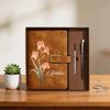 Custom Name Personalized Birth Flower Notebook & Pen Set, Birth Month Flower Journal TH10 170209