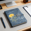 Custom Name Personalized Birth Flower Notebook & Pen Set, Birth Month Flower Journal TH10 170209