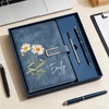 Custom Name Personalized Birth Flower Notebook & Pen Set, Birth Month Flower Journal TH10 170209