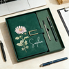 Custom Name Personalized Birth Flower Notebook & Pen Set, Birth Month Flower Journal TH10 170209