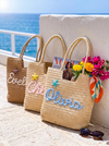 Personalized Straw Beach Tote, Bridesmaid Tote Bags, Girls Trip Pool Bag TH10 170443