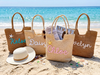 Personalized Straw Beach Tote, Bridesmaid Tote Bags, Girls Trip Pool Bag TH10 170443