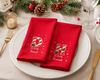 Personalized Custom Name Reusable Cotton Napkin For Christmas TH10 171207